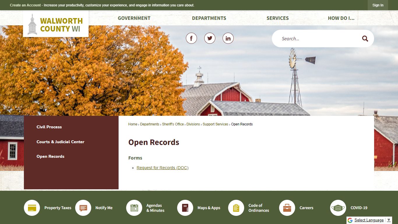 Open Records | Walworth County, WI